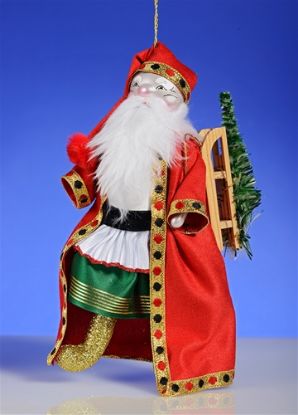 Picture of De Carlini Hungarian Santa Christmas Ornament