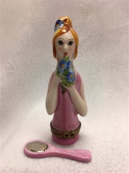 Picture of Limoges Red Hair Girl Box with Mirror