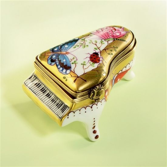 Picture of Limoges Butterflies and Gold Piano Box
