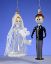 Picture of De Carlini Bride with Bouquet and Groom Set of 2 Ornaments