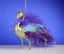 Picture of De Carlini Green Peacock Christmas Ornament