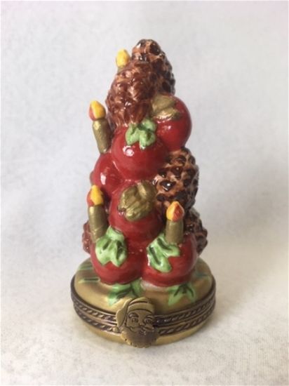 Picture of Limoges Chamart Apples, Pinecones and Candles Tree Box