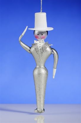 Picture of De Carlini Silver Man Christmas Ornament