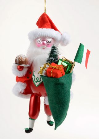 Picture for category De Carlini Italian Santa  Babbo Natale with Panetone  Christmas Ornamentth