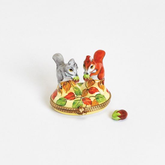 Picture of Limoges Two Squirrels Box with Acorn 