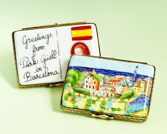 Picture of Limoges Park Guell in Barcelona Posrtcard Box, Each