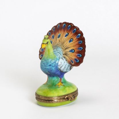 Picture of Limoges Green Peacock Box