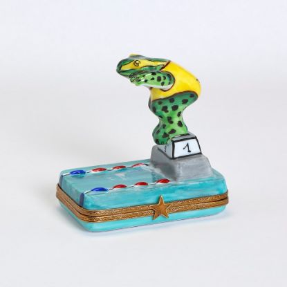 Picture of Limoges Frog Jumping into Swimming Pool Box