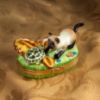 Picture of Limoges  Siamese Cat  with Turtle Box