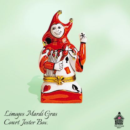Picture of Limoges Jester with Cards Box