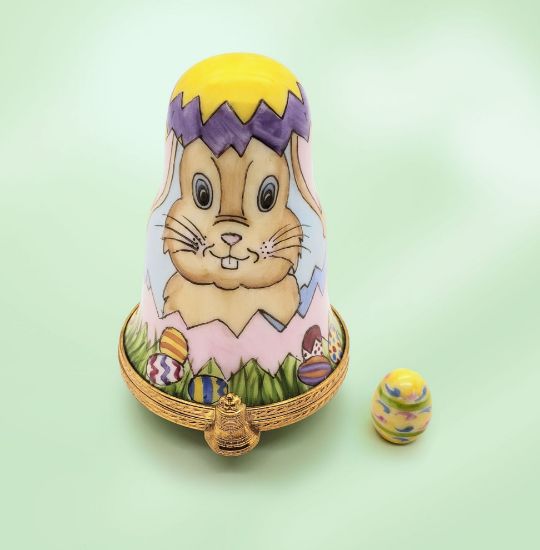 Picture of Limoges Easter Rabbit Bell Box with Egg