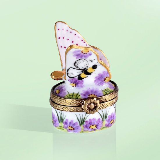 Picture of Limoges Butterfly with Bees Box