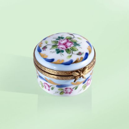 Picture of Limoges Round Box with 3 Roses