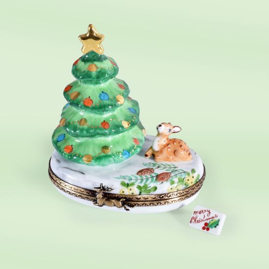 Picture of Limoges Christmas Tree and Baby Deer Box