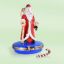 Picture of Limoges Santa with Lantern and Cane Box with Candy Cane