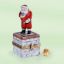 Picture of Limoges Santa on Gray Chimney Box with Gift