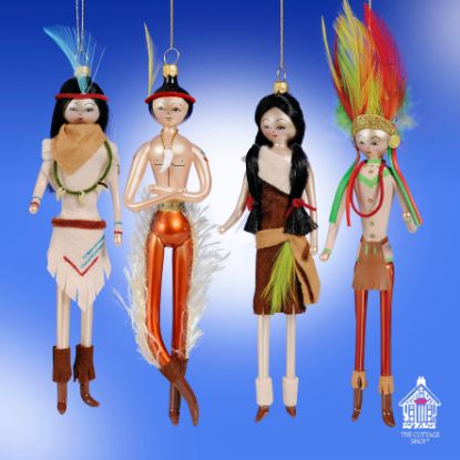 Picture of De Carlini Native American Christmas Ornaments