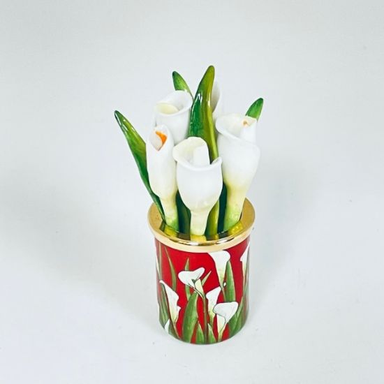 Picture of Halcyon Days Calla Lilies Bonboniere Enamel 