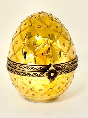 Picture of Limoges 24 K Golden Trellis Egg Box 