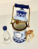 Picture of Limoges Cat with Milk Cand Box and Bottle of Milk