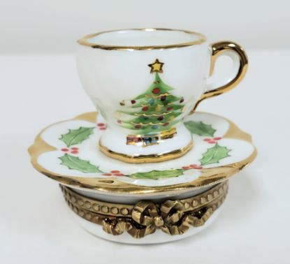 Picture of Limoges Cup and Saucer with Christmas Tree