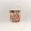 Picture of Pink Roses and Lattice Bow Drum Glass Ornament