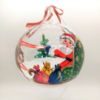 Picture of Santa on Sleigh with Gifts Austrian Round Glass Ornament