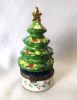 Picture of Limoges Christmas Tree with Colored Lights and Holly Base 