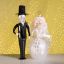 Picture of De Carlini Blonde Bride and Groom Christmas Ornaments Set/2