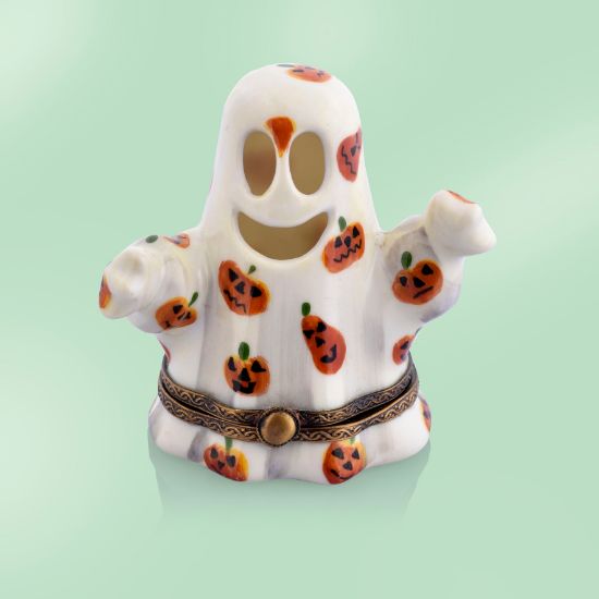 Picture of Limoges Halloween Ghost with Jack O' Lanterns Coat Box