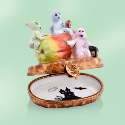 Picture of Limoges Halloween 3 Ghosts and Pumpkin Box