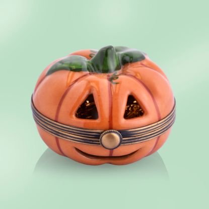 Picture of Limoges Jack O Lantern Box with Candle inside 