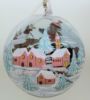 Picture of Large Glass Globe Santa with Sleigh & Winter Village Italian Ornament