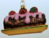 Picture of Chocolate Dessert with Strawberry Icing Polish Glass Ornament