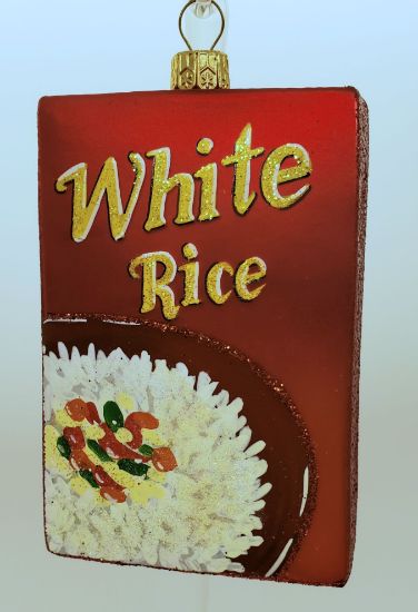 Picture of Box of White Rice Polish Glass Ornament