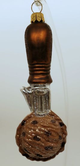 Picture of Scoop of Chocolate Ice Cream Polish Glass Ornament