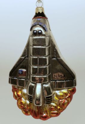 Picture of Space Shuttle Polish Glass Ornament