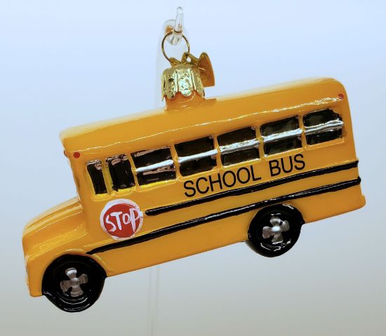 Picture of School Bus ornament Polish Glass Ornament