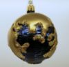 Picture of Blue and Gold World Globe Polish Glass Ornament