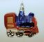 Picture of Red and Blue Train Polish Glass Ornament