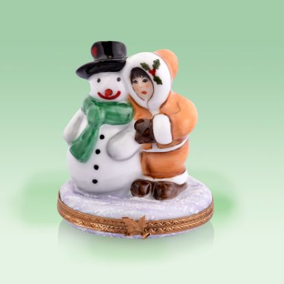 Picture of Limoges Snowman and Eskimo Box