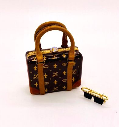 Picture of Limoges elegant  brown bag box with sunglasses