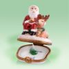 Picture of Limoges Santa with Reindeer and Bell Box 