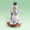 Picture of Limoges Snowman with Blue and Yellow Scarf Box 