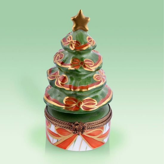 Picture of Limoges Christmas Tree with Bows and Ribbons Box