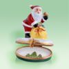 Picture of Limoges Santa with Bag of Toys and Teddy Box