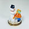 Picture of Limoges Snowman with Child Box