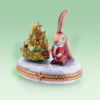 Picture of Limoges Santa Rabbit with Christmas Tree Box