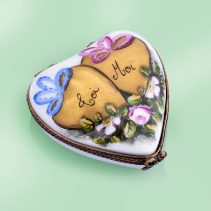 Picture of Limoges Toi  et Moi Heart, You and Me  Heart Box