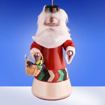 Picture of De Carlini African American Santa Ornament